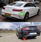 Mercedes E-sarja Coupé C238 2016–2024 Takatdiffuusori Black, mustilla pakoputken päillä (AMG53-design) kuva 4