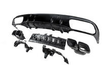 Mercedes C-class W205 2014–2021 Takal diffuusori putkenpäillä Black (Coupe AMG63 -design) kuva 4