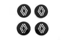 Renault Vanteiden keskiökupit, mustat renkaalla (59 mm / 55 mm, 4 kpl) kuva 1