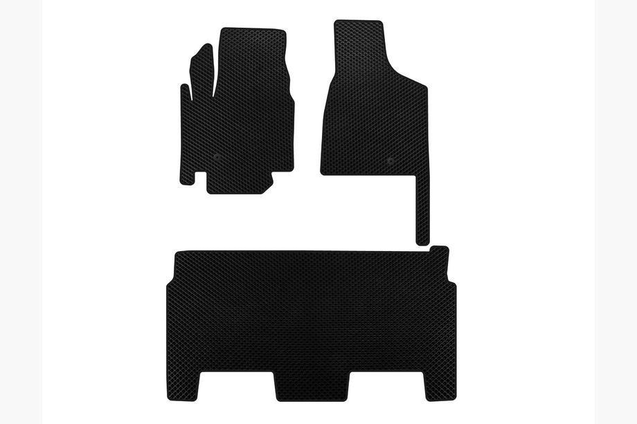 Dodge Grand Caravan V 2008–2020 EVA-lattiamatot matkustamoon (2008-2020, 2 riviä, 8-paikkainen/SXT-varustetaso, musta) Image