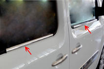 Renault Kangoo 2008–2020 Ikkunoiden ulkolistat (4 kpl, ruostumaton teräs) 4 kpl, Carmos – turkkilaista terästä kuva 5