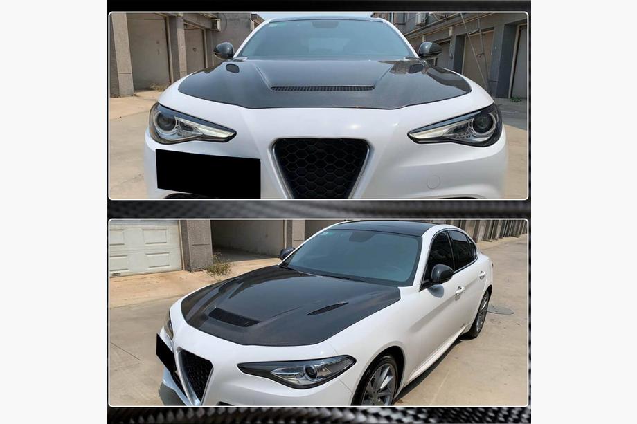 Alfa Romeo Giulia 2016–2022 Konepelti V1 (Carbon) Kuva 6