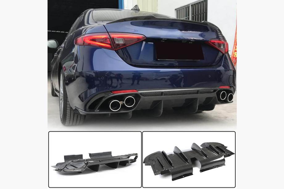 Alfa Romeo Giulia 2016–2022 Takapuskurin diffuusori V1 (Base, hiilikuitu) Image