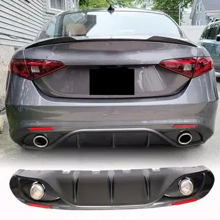 Takapuskurin diffuusori pakoputken päillä V2 (Base, Carbon) Alfa Romeo Giulia 2016–2022 kuva 1