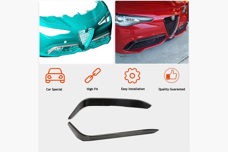 Alfa Romeo Giulia 2016–2022 Sumuvalojen kehykset (Sport-malliin, muovi) Kuva 3
