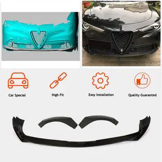 Etupuskurin lip spoileri (Base, 2017-2023, hiilikuitu) Alfa Romeo Stelvio 2016– kuva 2