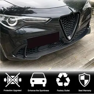 Etupuskurin lip spoileri (Base, 2017-2023, hiilikuitu) Alfa Romeo Stelvio 2016– kuva 3
