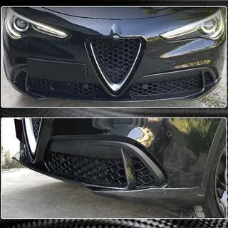 Etupuskurin lip spoileri (Base, 2017-2023, hiilikuitu) Alfa Romeo Stelvio 2016– kuva 4