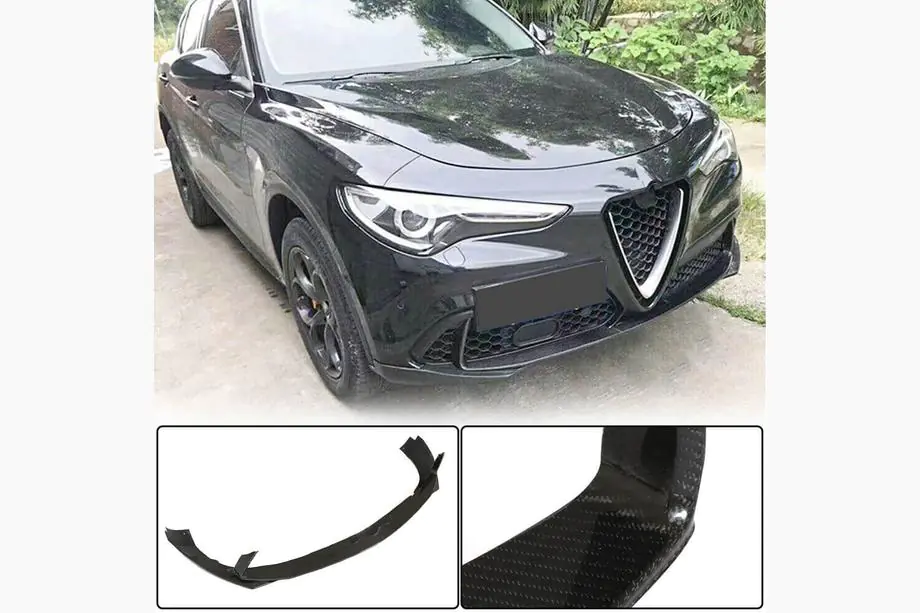Alfa Romeo Stelvio 2016– Etupuskurin lip spoileri (Base, 2017-2023, hiilikuitu) Image