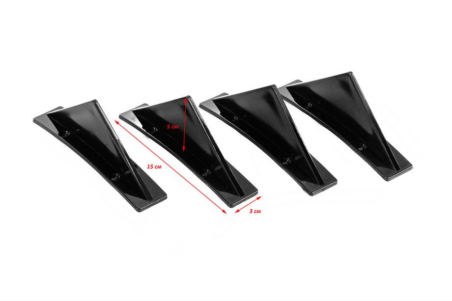 Yleismallinen takadiffuusori Type G (4 kpl, musta kiiltävä, ABS-muovi) Kuva 2