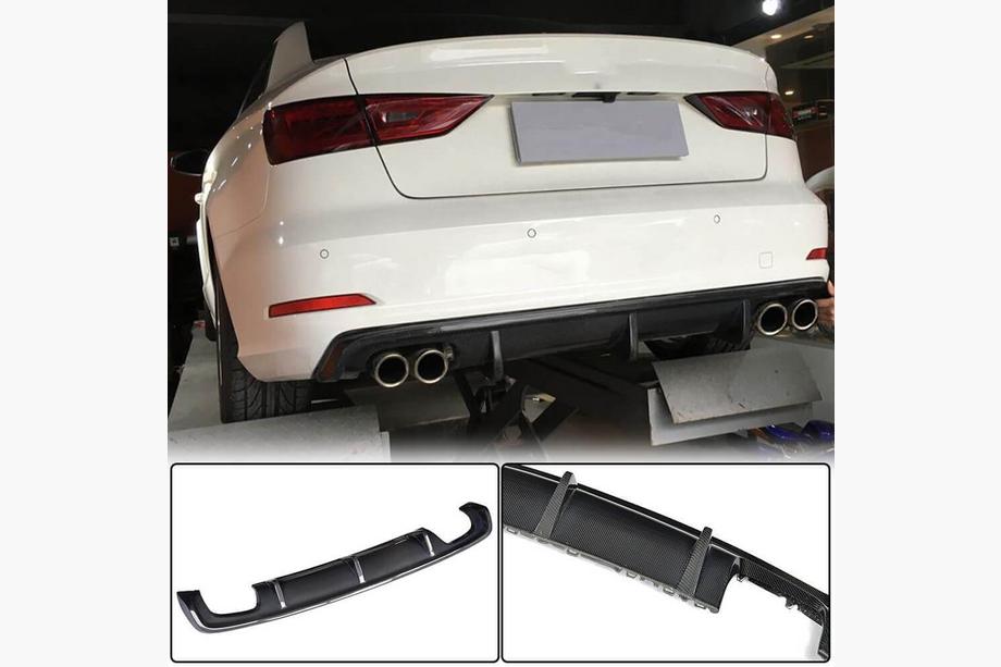 Audi A3 2012–2020 Takapuskurin diffuusori V1 (Base Sedan 2012-2016, hiilikuitu) Image
