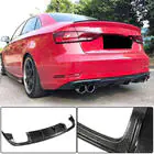 Audi A3 2012–2020 Takapuskurin diffuusori (Base Sedan 2017-2020, hiilikuitu) kuva 1