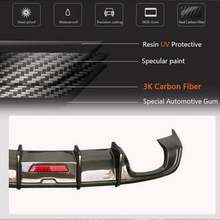 Takapuskurin diffuusori LED-jarruvalolla (Base Sedan 2017-2020, hiilikuitu) Audi A3 2012–2020 kuva 3