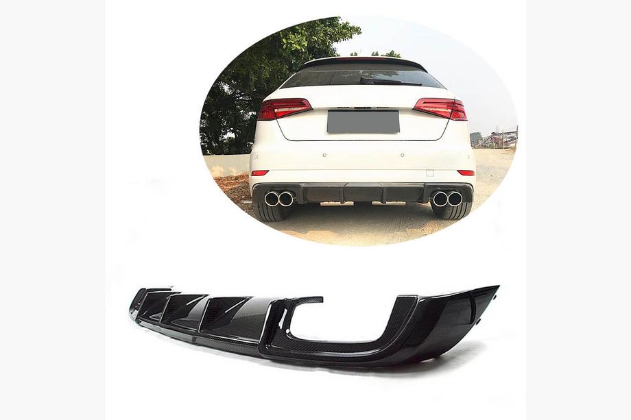 Audi A3 2012–2020 Takapuskurin diffuusori V2 (S-Line HB 2017-2020, hiilikuitu) Image
