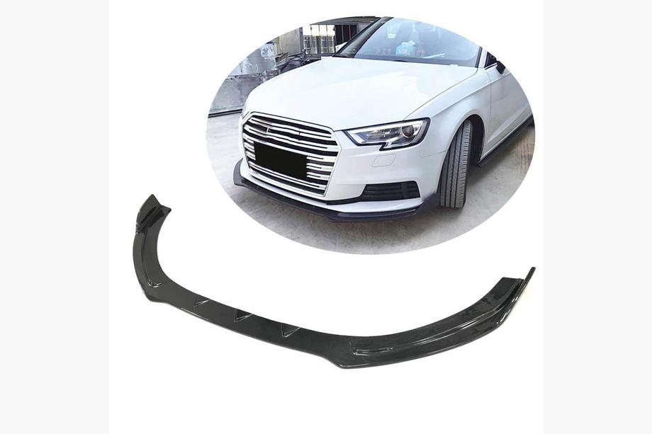 Audi A3 2012–2020 Etupuskurin lip-spoileri Lip V1 (Base 2017-2020 HB, hiilikuitu) Image