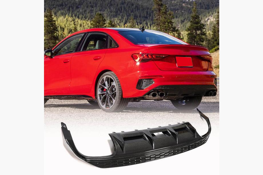 Audi A3 2020– Takapuskurin diffuusori V2 (S-Line Sedan 2020-2023, hiilikuitu) Image