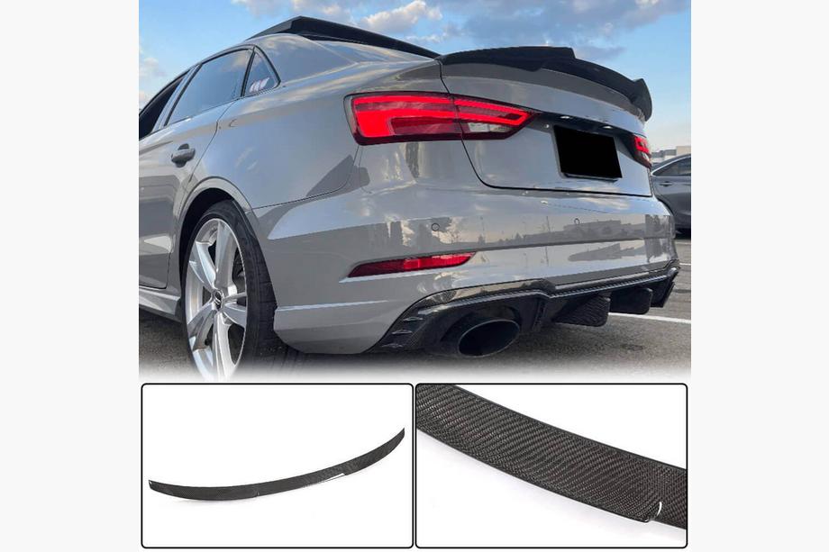 Audi A3 2012–2020 Spoileri V2 (sedaniin, hiilikuitu) Kuva 1