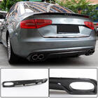 Audi A4 B8 2007–2015 Takapuskurin diffuusori (Base 2011-2015, hiilikuitu) kuva 1