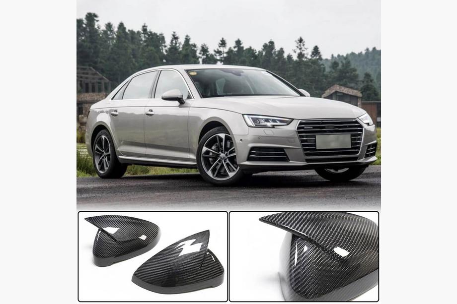 Audi A4 B9 2015–2024 Peilinkuoret pari LHD vaihtokuoret (Carbon) V2 Image