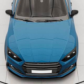 Etupuskurin lip-spoileri Lip V2 (S-Line 2016-2020, hiilikuitu) kuva 3