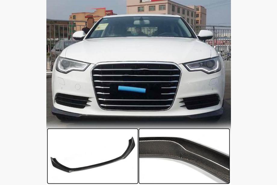 Audi A6 C7 2011–2017 Etupuskurin lip-spoileri, hiilikuitu (Base 2012-2015) Image