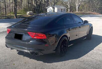 Audi A7 2010–2018 Takapuskurin diffuusori V2 (S-Line, 2010-2014, hiilikuitu) kuva 2