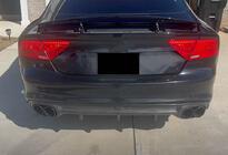 Audi A7 2010–2018 Takapuskurin diffuusori V2 (S-Line, 2010-2014, hiilikuitu) kuva 6