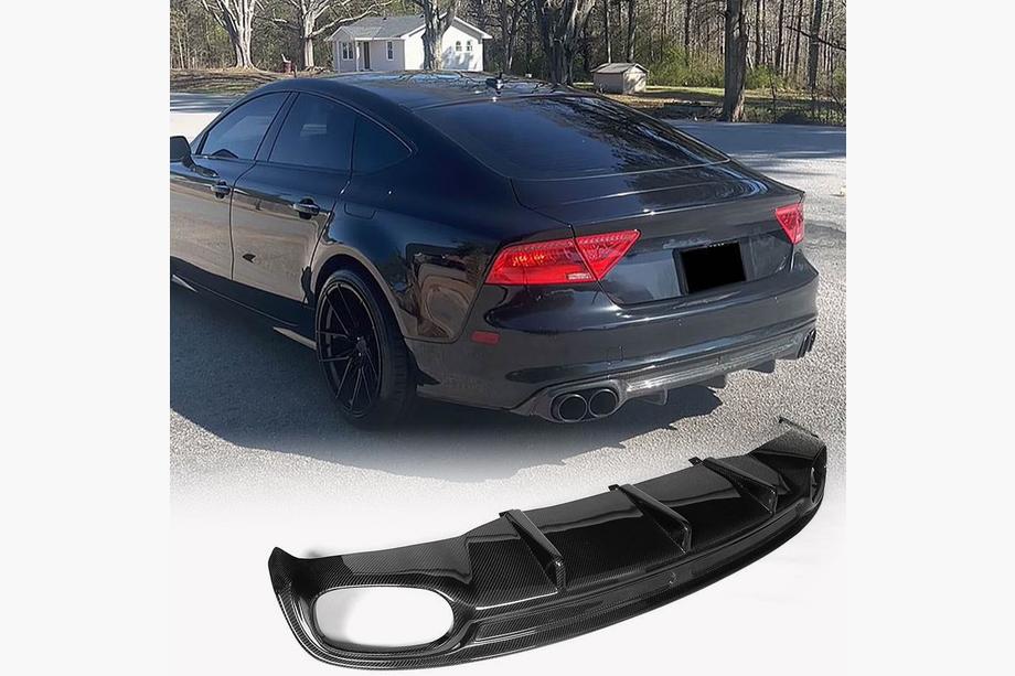 Audi A7 2010–2018 Takapuskurin diffuusori V2 (S-Line, 2010-2014, hiilikuitu) Image