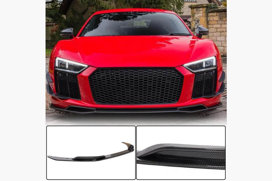 Audi R8 2015– Etupuskurin lip-spoileri Lip V3 (2015-2020, Carbon) Image