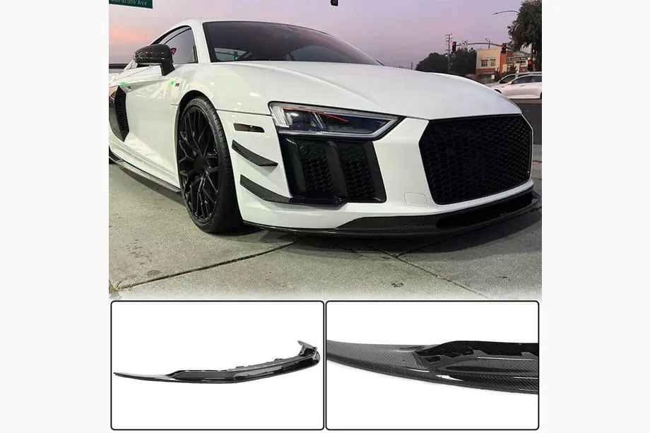 Audi R8 2015– Etupuskurin lip-spoileri Lip V2 (2015-2020, Hiilikuitu) Image