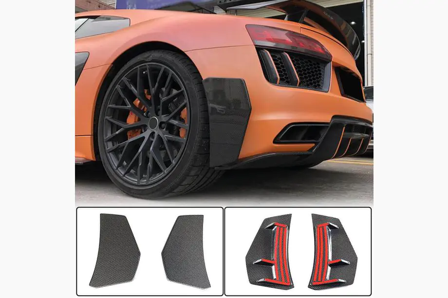 Audi R8 2015– Takapuskurin splitterit V1 (2015-2020, Hiilikuitu) Image