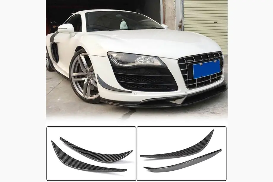 Audi R8 2006–2015 Etupuskurin lipat (hiilikuitu) Kuva 1