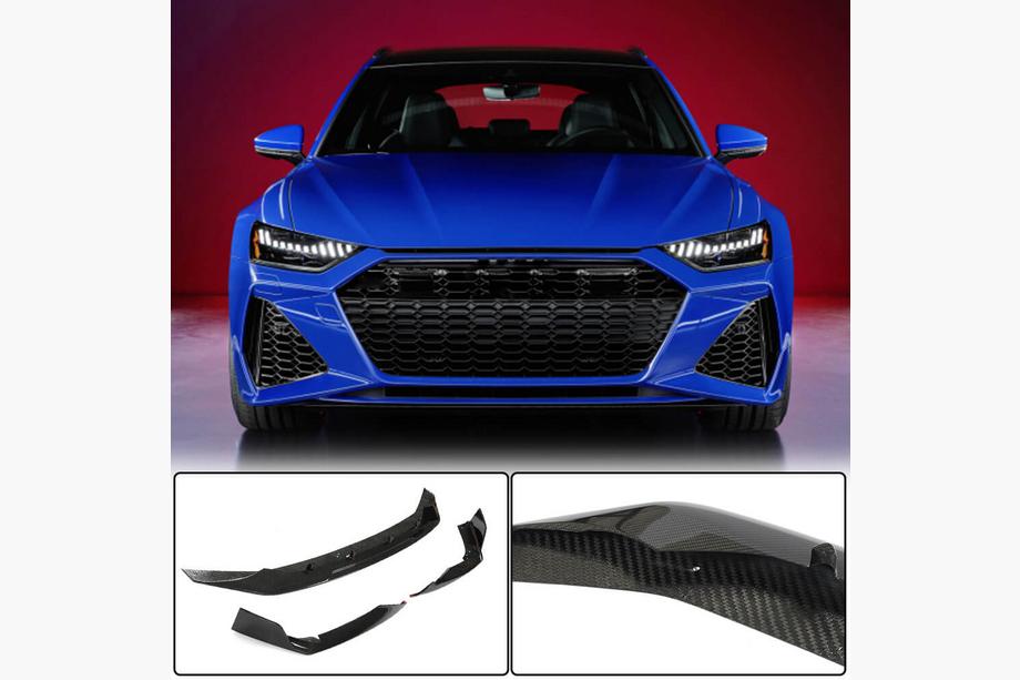 Audi A6 C8 2018–2025 Etupuskurin lip (RS6, hiilikuitu) Image