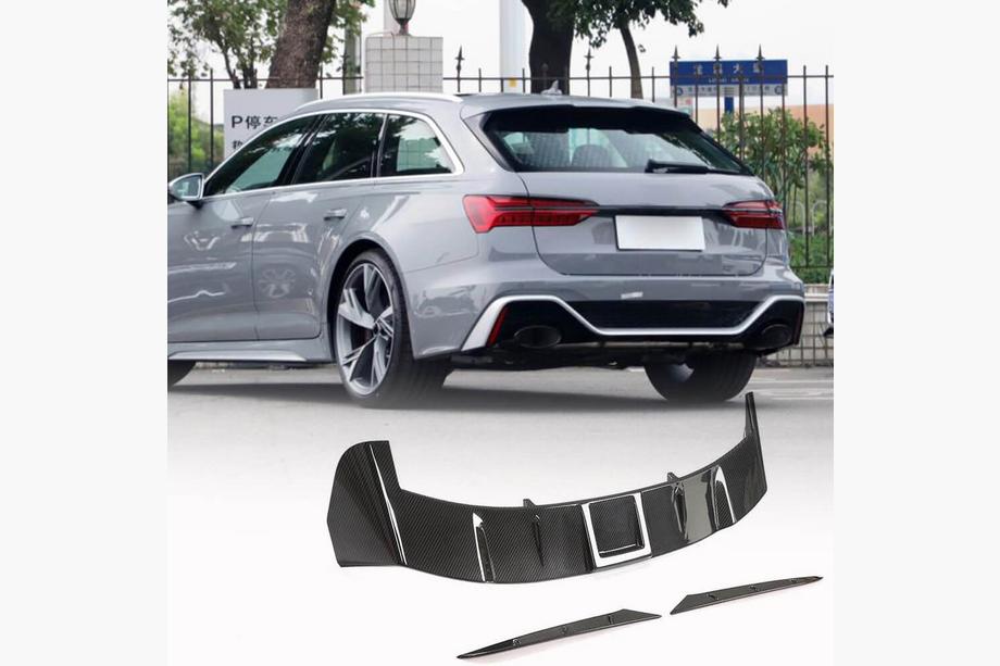 Audi A6 C8 2018–2025 Spoileri V2 (Avant-malliin, 3 kpl, hiilikuitu) Image