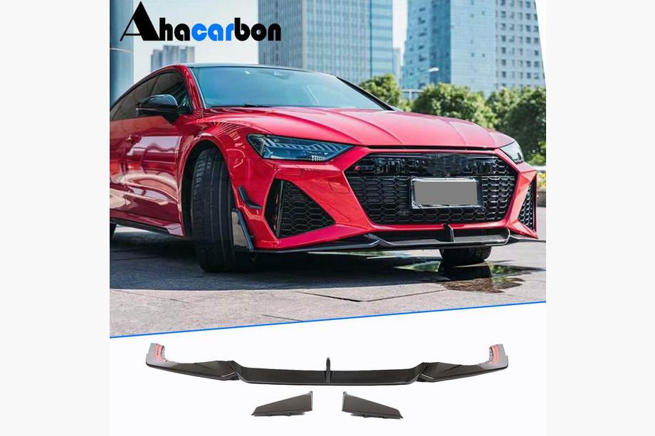 Audi A7 2018– Etupuskurin lip-spoileri Lip V2 (RS7, kuiva hiilikuitu) Image