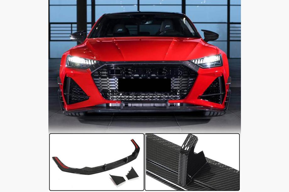Audi A7 2018– Etupuskurin lip-spoileri Lip V1 (RS7 2018-2022, kuivahiilikuitu) Image