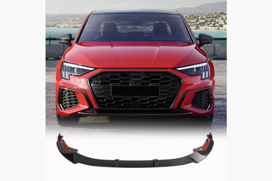 Audi A3 2020– Etupuskurin lipspoileri Lip (S-Line Sedan 2020-2023, hiilikuitu) Image