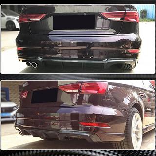 Takapuskurin diffuusori V5 (S-Line Sedan 2017-2020, hiilikuitu) Audi A3 2012–2020 kuva 3
