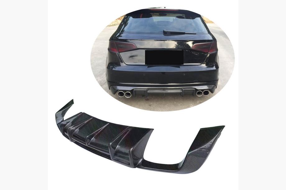 Audi A3 2012–2020 Takapuskurin diffuusori V1 (S-Line HB 2012-2016, Carbon) Image