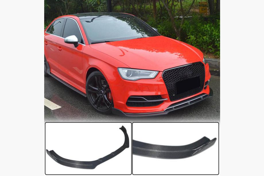 Audi A3 2012–2020 Etupuskurin lippa Lip V3 (S-Line Sedan 2012-2016, hiilikuitu) Image