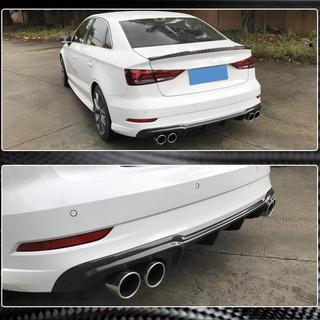 Takapuskurin diffuusori V4 (S-Line Sedan 2017-2020, hiilikuitu) Audi A3 2012–2020 kuva 3