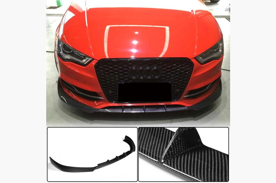 Audi A3 2012–2020 Etupuskurin etulippa Lip V2 (S-Line Sedan 2012-2016, hiilikuitu) Image