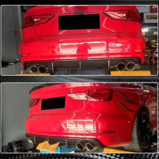 Takapuskurin diffuusori V2 (S-Line Sedan 2012-2016, hiilikuitu) Audi A3 2012–2020 kuva 4