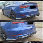 Audi A3 2012–2020 Takapuskurin diffuusori V1 (S-Line Sedan 2012-2016, hiilikuitu) kuva 3
