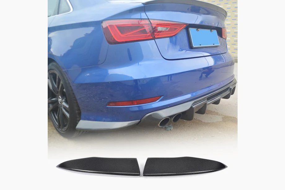 Audi A3 2012–2020 Takapuskurin flapsit Flap (S-Line Sedan 2012-2016, hiilikuitu) Kuva 1