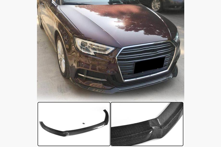 Audi A3 2012–2020 Etupuskurin lipspoileri Lip V1 (S-Line 2017-2020 HB, hiilikuitu) Image