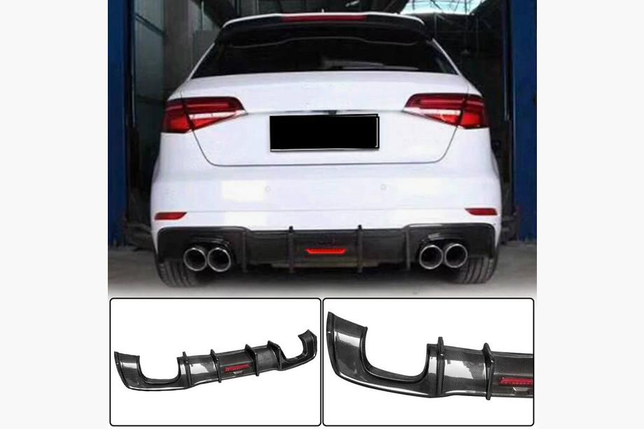 Audi A3 2012–2020 Takapuskurin diffuusori V1 (S-Line HB 2017-2020, hiilikuitu) Image