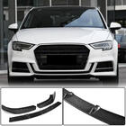 Audi A3 2012–2020 Etupuskurin lip-spoileri Lip V2 (S-Line Sedan 2017-2020, hiilikuitu) kuva 1