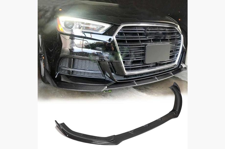 Audi A3 2012–2020 Etupuskurin lippa Lip V1 (S-Line 2017-2020 Sedan, hiilikuitu) Image