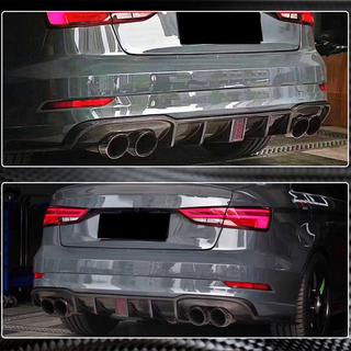 Takapuskurin diffuusori V2 (S-Line Sedan 2017-2020, hiilikuitu) Audi A3 2012–2020 kuva 4